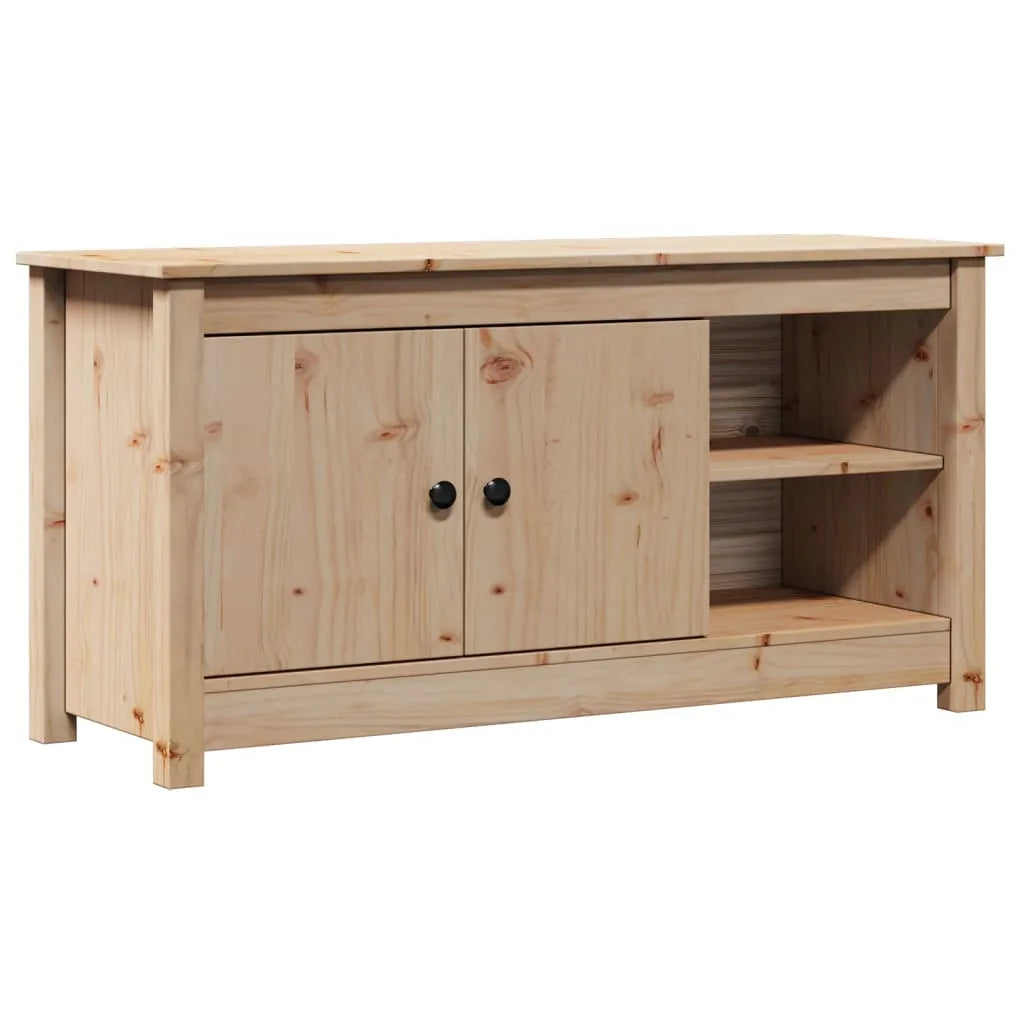 Meuble TV Style Scandinave en Bois de Pin - 103 cm-Mon Meuble TV-Naturel-1-2