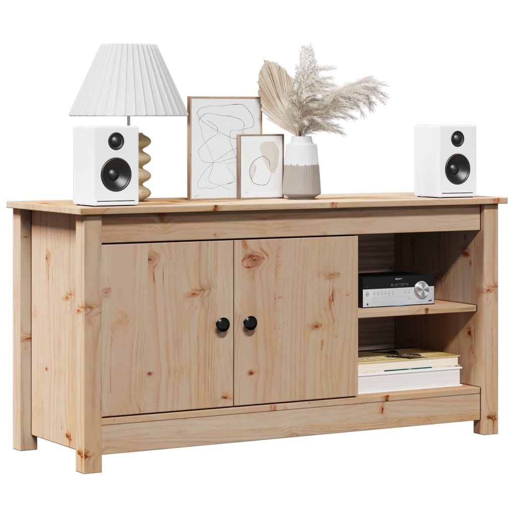 Meuble TV Style Scandinave en Bois de Pin - 103 cm-Mon Meuble TV-Naturel-1-3