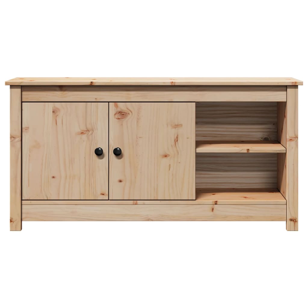 Meuble TV Style Scandinave en Bois de Pin - 103 cm-Mon Meuble TV-Naturel-1-4
