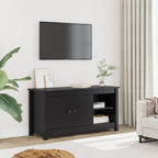 Meuble TV Style Scandinave en Bois de Pin - 103 cm-Mon Meuble TV-Noir-1-13