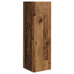 Meuble TV Suspendu avec Colonne Effet Bois Ancien - 3 Pièces-Mon Meuble TV-Bois ancien-7