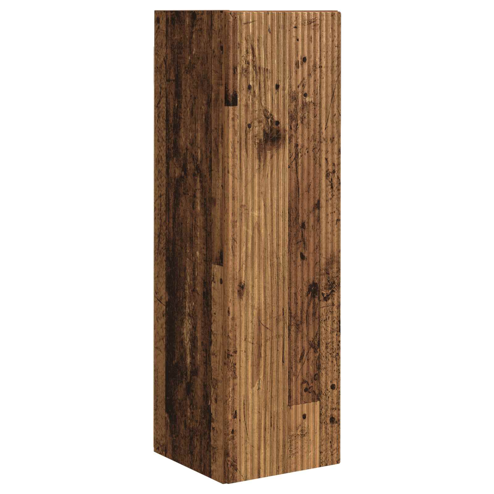 Meuble TV Suspendu avec Colonne Effet Bois Ancien - 3 Pièces-Mon Meuble TV-Bois ancien-7
