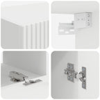 Meuble TV Suspendu Blanc et Bois - 5 Pièces-Mon Meuble TV-10
