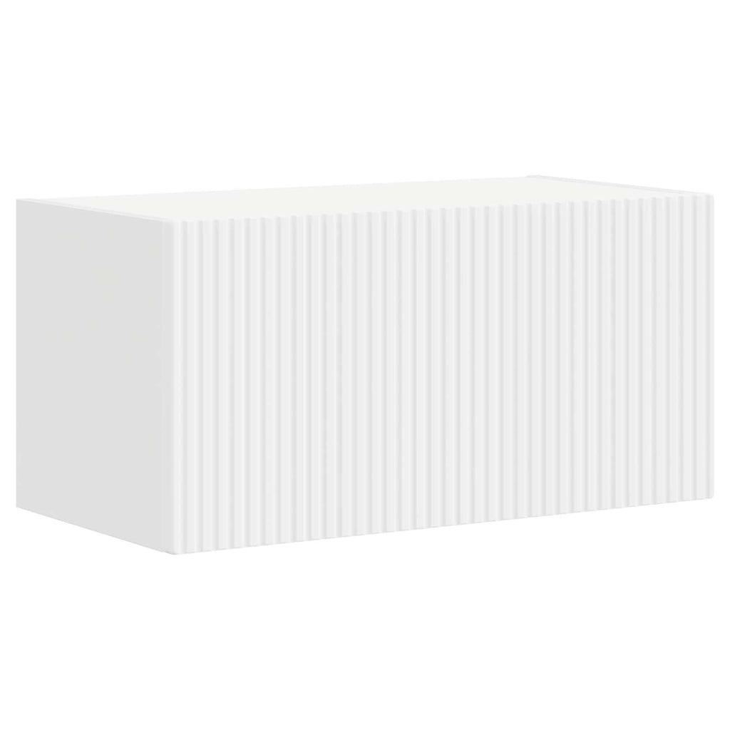 Meuble TV Suspendu Blanc et Bois - 5 Pièces-Mon Meuble TV-5