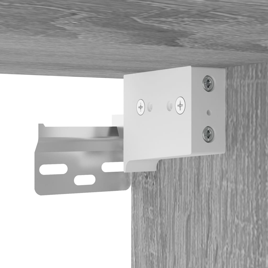 Meuble TV Suspendu Bois Couleur Gris - 4 Pcs-Mon Meuble TV-11