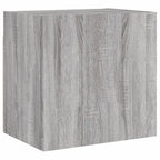 Meuble TV Suspendu Bois Couleur Gris - 4 Pcs-Mon Meuble TV-6