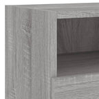 Meuble TV Suspendu Bois Couleur Gris - 4 Pcs-Mon Meuble TV-9