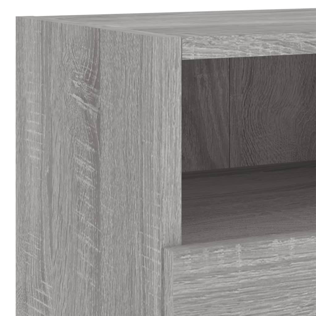 Meuble TV Suspendu Bois Couleur Gris - 4 Pcs-Mon Meuble TV-9