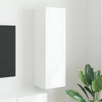 Meuble TV Suspendu Colonne Effet Béton - 100 cm-Mon Meuble TV-Blanc-30 x 31 x 100 cm-1-49