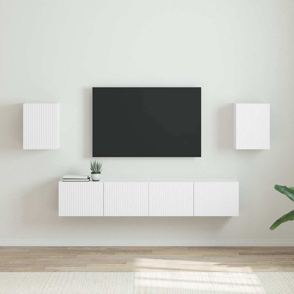 Meuble TV Suspendu Colonne Effet Béton - 100 cm-Mon Meuble TV-Blanc-30 x 31 x 40 cm-2-22
