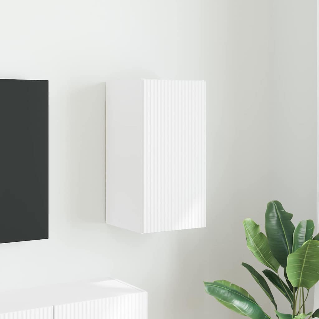 Meuble TV Suspendu Colonne Effet Béton - 100 cm-Mon Meuble TV-Blanc-30 x 31 x 60 cm-1-43