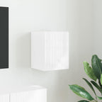 Meuble TV Suspendu Colonne Effet Béton - 100 cm-Mon Meuble TV-Blanc brillant-30 x 31 x 40 cm-1-63