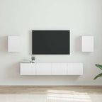 Meuble TV Suspendu Colonne Effet Béton - 100 cm-Mon Meuble TV-Blanc brillant-30 x 31 x 40 cm-2-13