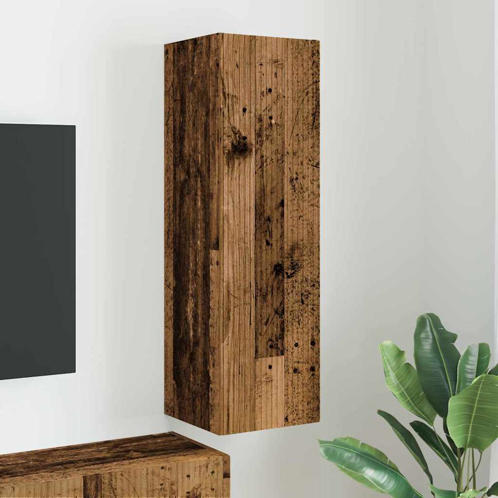Meuble TV Suspendu Colonne Effet Béton - 100 cm-Mon Meuble TV-Bois ancien-30 x 31 x 100 cm-1-52