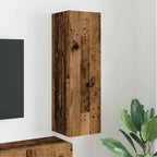 Meuble TV Suspendu Colonne Effet Béton - 100 cm-Mon Meuble TV-Bois ancien-30 x 31 x 100 cm-1-52
