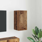 Meuble TV Suspendu Colonne Effet Béton - 100 cm-Mon Meuble TV-Bois ancien-30 x 31 x 60 cm-1-54