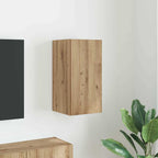 Meuble TV Suspendu Colonne Effet Béton - 100 cm-Mon Meuble TV-chêne artisanal-30 x 31 x 60 cm-1-57