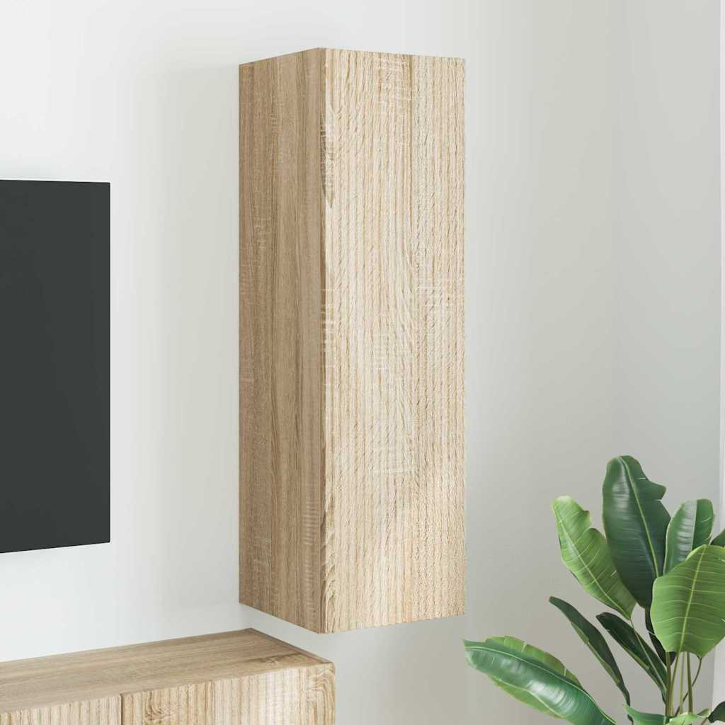 Meuble TV Suspendu Colonne Effet Béton - 100 cm-Mon Meuble TV-Chêne sonoma-30 x 31 x 100 cm-1-79