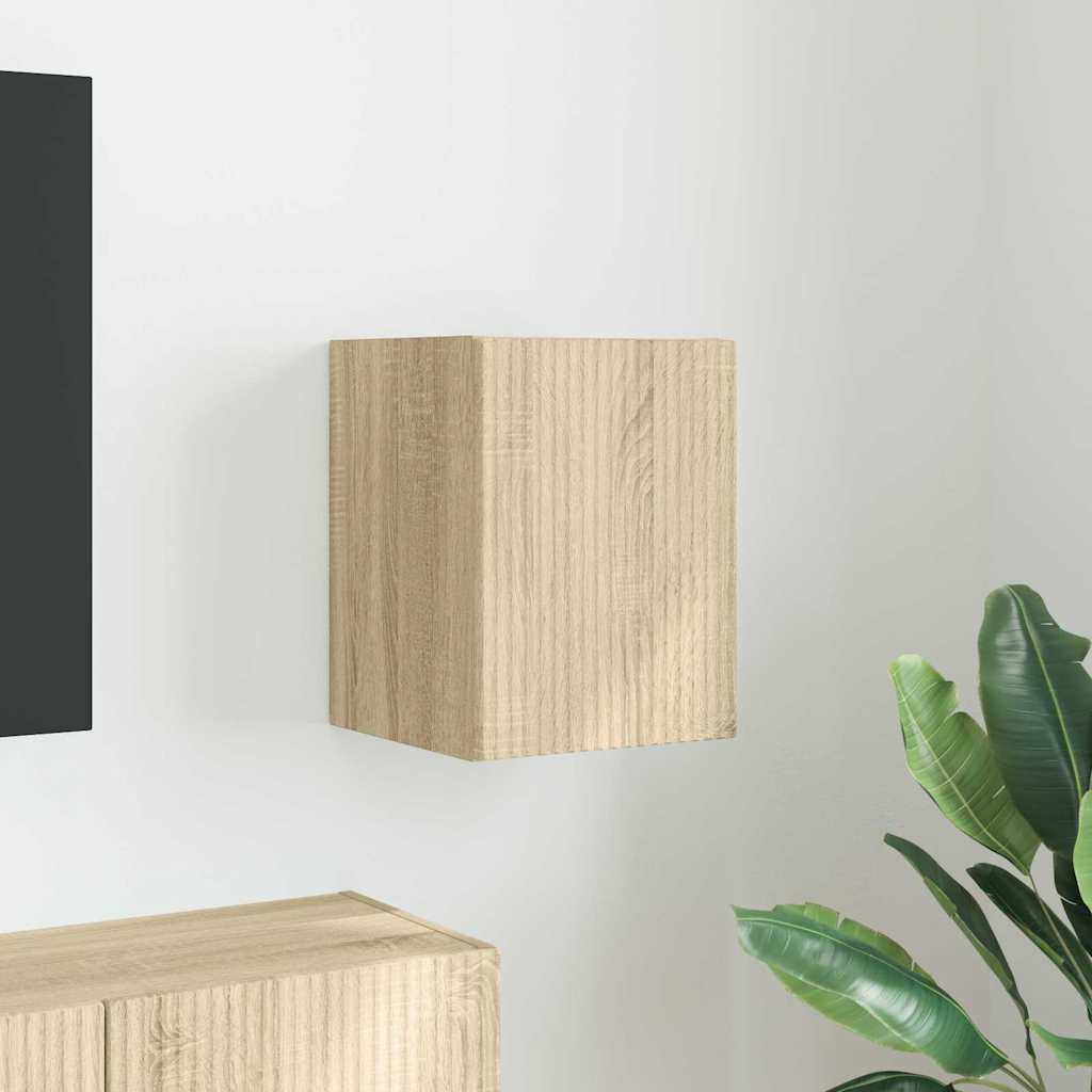Meuble TV Suspendu Colonne Effet Béton - 100 cm-Mon Meuble TV-Chêne sonoma-30 x 31 x 40 cm-1-76