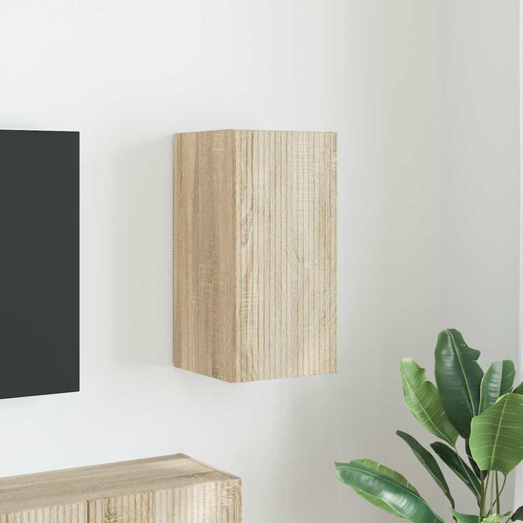 Meuble TV Suspendu Colonne Effet Béton - 100 cm-Mon Meuble TV-Chêne sonoma-30 x 31 x 60 cm-1-77