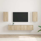 Meuble TV Suspendu Colonne Effet Béton - 100 cm-Mon Meuble TV-Chêne sonoma-30 x 31 x 60 cm-2-34