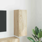 Meuble TV Suspendu Colonne Effet Béton - 100 cm-Mon Meuble TV-Chêne sonoma-30 x 31 x 80 cm-1-78