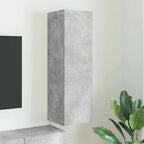 Meuble TV Suspendu Colonne Effet Béton - 100 cm-Mon Meuble TV-Gris béton-30 x 31 x 100 cm-1-2