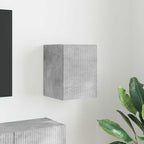 Meuble TV Suspendu Colonne Effet Béton - 100 cm-Mon Meuble TV-Gris béton-30 x 31 x 40 cm-1-37