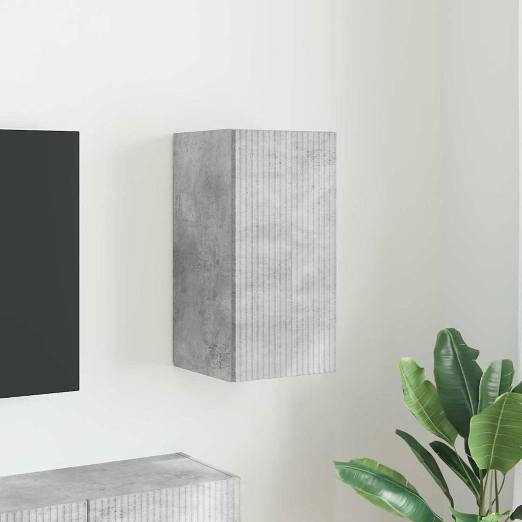 Meuble TV Suspendu Colonne Effet Béton - 100 cm-Mon Meuble TV-Gris béton-30 x 31 x 60 cm-1-38