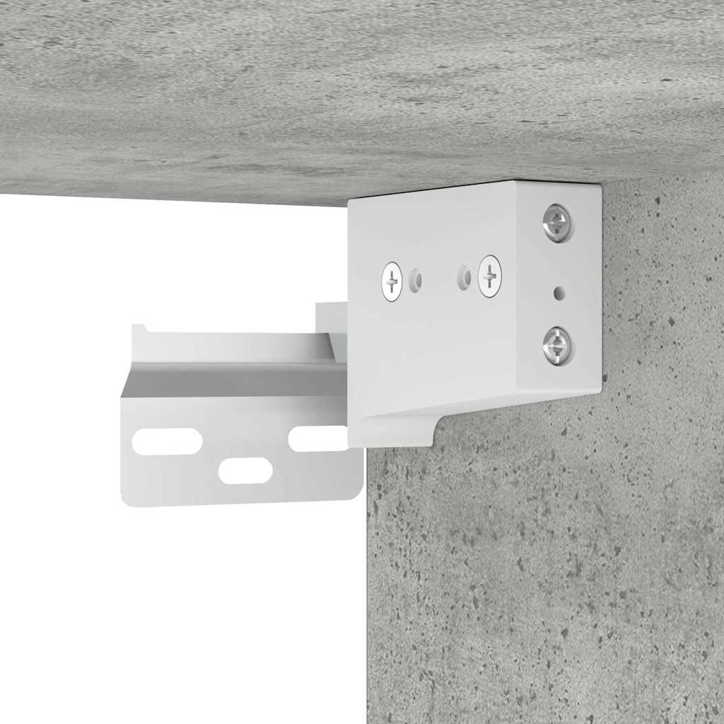 Meuble TV Suspendu Colonne Effet Béton - 100 cm-Mon Meuble TV-Gris béton-30 x 31 x 80 cm-1-11