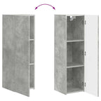 Meuble TV Suspendu Colonne Effet Béton - 100 cm-Mon Meuble TV-Gris béton-30 x 31 x 80 cm-1-12
