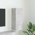 Meuble TV Suspendu Colonne Effet Béton - 100 cm-Mon Meuble TV-Gris béton-30 x 31 x 80 cm-1-39