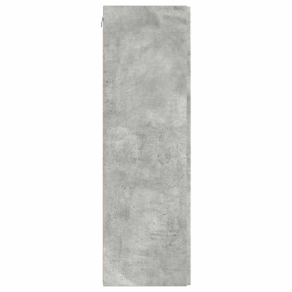 Meuble TV Suspendu Colonne Effet Béton - 100 cm-Mon Meuble TV-Gris béton-30 x 31 x 80 cm-1-7