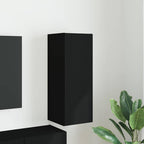 Meuble TV Suspendu Colonne Effet Béton - 100 cm-Mon Meuble TV-Noir-30 x 31 x 80 cm-1-47