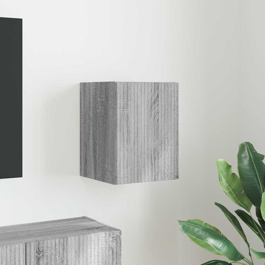 Meuble TV Suspendu Colonne Effet Béton - 100 cm-Mon Meuble TV-Sonoma gris-30 x 31 x 40 cm-1-59