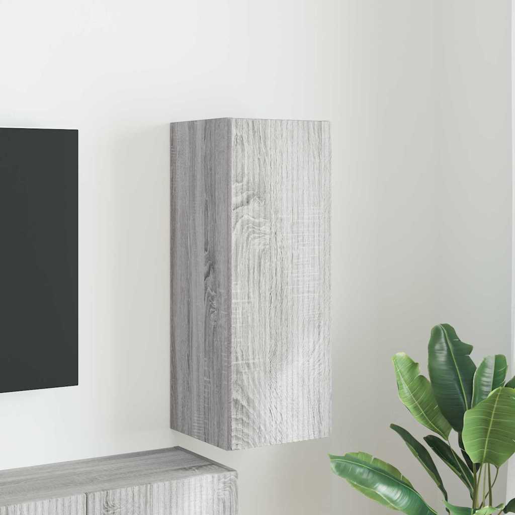 Meuble TV Suspendu Colonne Effet Béton - 100 cm-Mon Meuble TV-Sonoma gris-30 x 31 x 80 cm-1-61