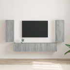 Meuble TV Suspendu Colonne Effet Béton - 100 cm-Mon Meuble TV-Sonoma gris-30 x 31 x 80 cm-2-74