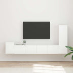 Meuble TV Suspendu de Salon Gris Sonoma - 3 Pièces-Mon Meuble TV-Blanc brillant-16