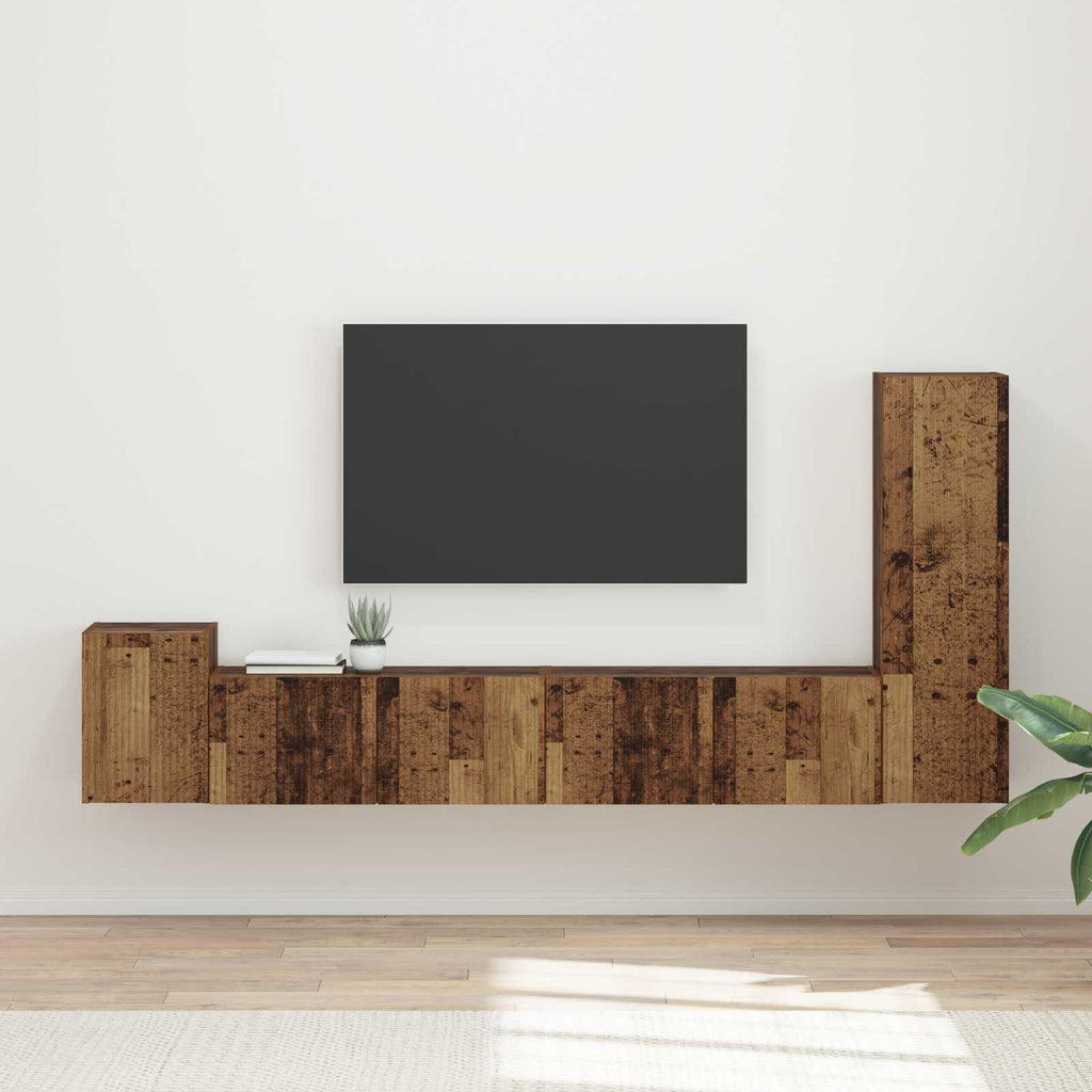 Meuble TV Suspendu de Salon Gris Sonoma - 3 Pièces-Mon Meuble TV-Bois ancien-18