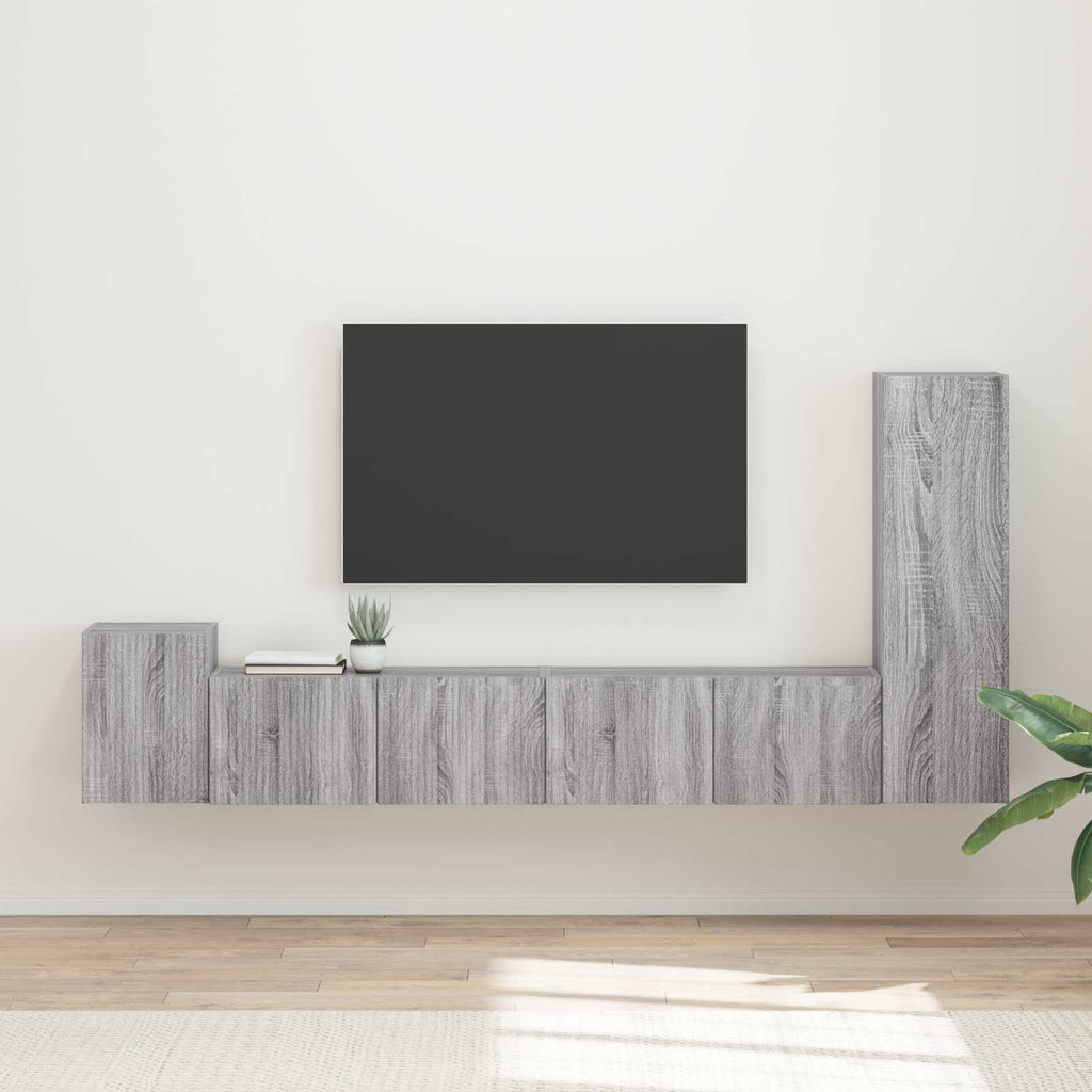 Meuble TV Suspendu de Salon Gris Sonoma - 3 Pièces-Mon Meuble TV-Sonoma gris-2