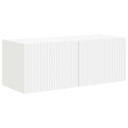 Meuble TV Suspendu Effet Bois Blanc - 5 Pièces-Mon Meuble TV-6