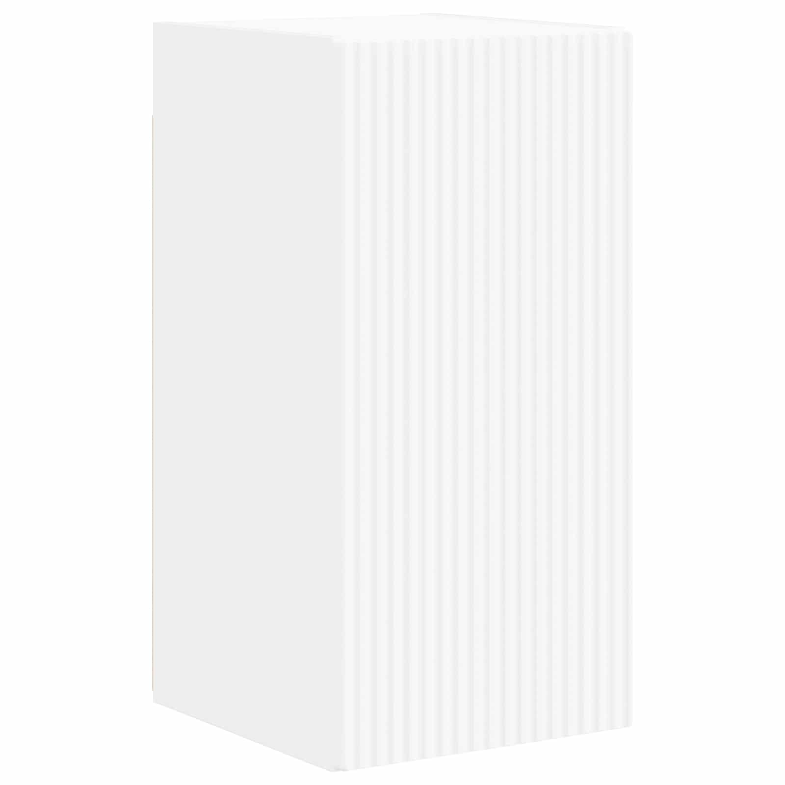 Meuble TV Suspendu Effet Bois Blanc - 5 Pièces-Mon Meuble TV-7