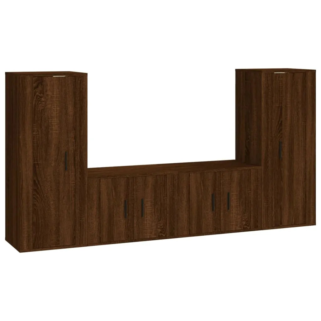 Meuble TV Suspendu Effet Bois Chêne - 180 cm-Mon Meuble TV-Chêne marron-1