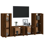 Meuble TV Suspendu Effet Bois Chêne - 180 cm-Mon Meuble TV-Chêne marron-3