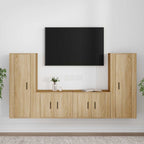 Meuble TV Suspendu Effet Bois Chêne - 180 cm-Mon Meuble TV-Chêne sonoma-10
