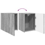 Meuble TV Suspendu Effet Bois Gris Sonoma - 4 Pièces-Mon Meuble TV-Sonoma gris-12