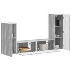 Meuble TV Suspendu Effet Bois Gris Sonoma - 4 Pièces-Mon Meuble TV-Sonoma gris-3