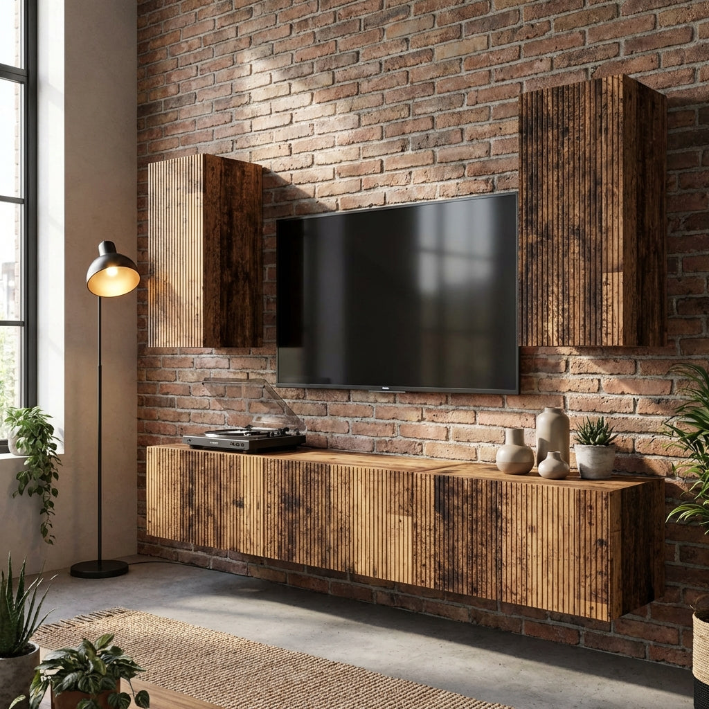 meuble-tv-suspendu-effet-bois-naturel-5-pieces-decor