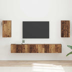Meuble TV Suspendu Effet Bois Naturel - 5 Pièces-Mon Meuble TV-2