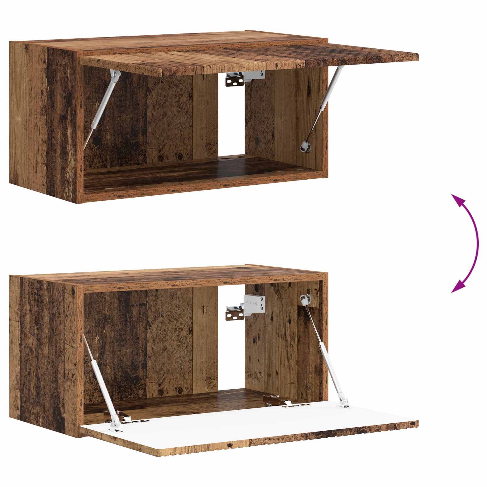 Meuble TV Suspendu Effet Bois Naturel - 5 Pièces-Mon Meuble TV-8